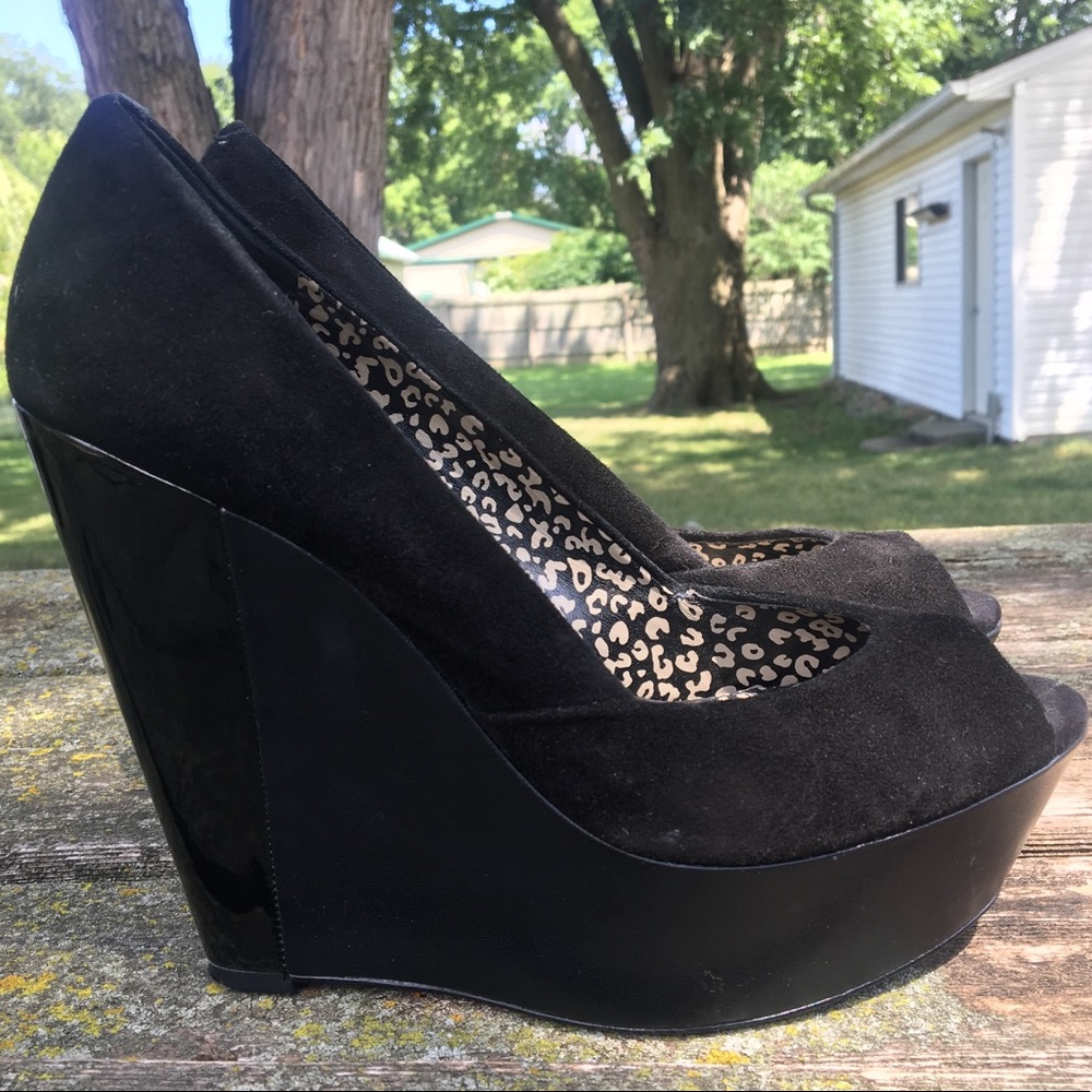 Patent & Suede Platforms.